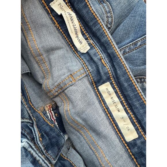 Pilcro Ultra High-Rise Button-Fly Slim Straight Jeans size 2/26 - Picture 5 of 7